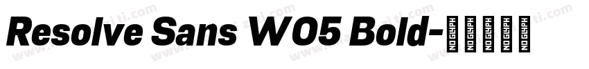 Resolve Sans W05 Bold字体转换